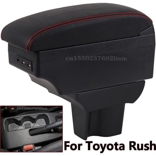 For Toyota Rush armrest box universal car center console modification accessories double raised with USB