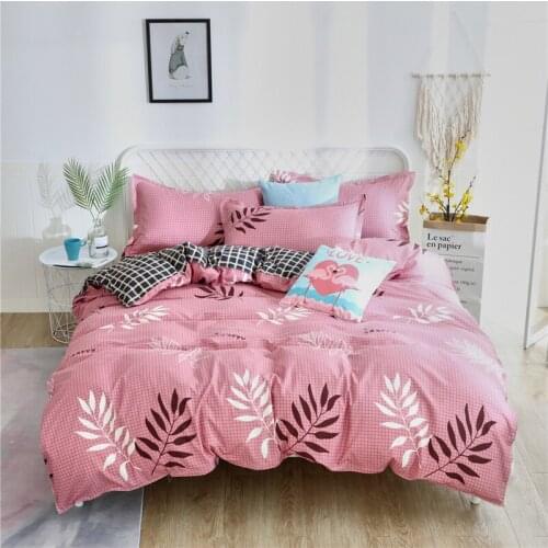Pink plant flowers duvet cover Pillowcase 3pcs 220x240,200x200, bedding set cover, single double king size quilt cover bedding