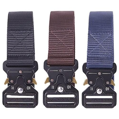 Luxury fashionTactical belt Military mens training belt metal multifunctional buckle outdoor sports hook new gifts for men