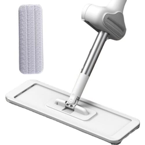 House Cleaning Squeeze Floor Mop Wash Flat Cleaner Hand Free Mop Pads Refills Easy Self-Wringing Wet and Dry Reusable