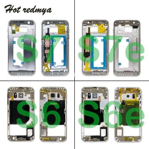 Middle Frame For Samsung Galaxy S6 Edge G920 G925 S7 Edge G930 G935 Frame Housing Chassis Plate Bezel Replacement Parts