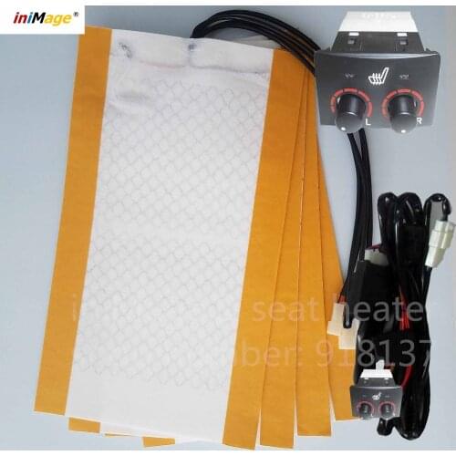 Carbon fiber 2 seats heated seat,seat heater fit Land cruiser,High lander seat cushion,car warmer FJ cruiser 200,heated pads