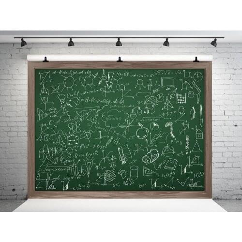 VinylBDS 7X5FT Back To School Backdrop For Photography Blackboard Chalk Study Words Photo Backdrop