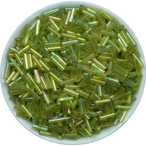 Green AB 2x6mm Diy Small Spacer Loose Czech Glass Tube Seed Beads Mixed Color Japanese Bugle Beads Sizes Material Black White