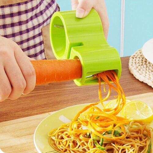 1pc Multifunction Vegetable Slicers Premium Noodle Cutter Zucchini Pasta Spaghetti Maker Double Grater Knife Sharpener