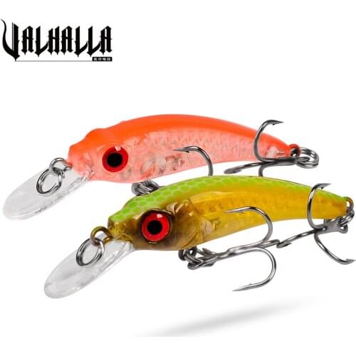 VALHALLA 1PC 6Colors New Model Artificial Bait Lure 0.12oz-3.5g/2.36"-6cm Fishing Tackle 2# BKB Hooks Hard Fishing Wobbler bass