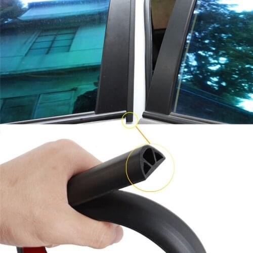 2Pieces 50cm B Pillar Car Door Seal Rubber Sealing Strips Rear Edge Trim Windproof
