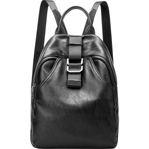 2018 Women Backpack Leather Daypack Fashion Backpacks Female Mochila Feminine Casual Large Capacity Vintage Shoulder Bags C683