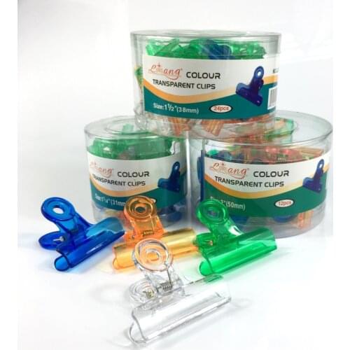 24pcs/pack 31mm Plastic Money Letter Paper File Clamps Clip For Office School Students Ticket holder Bag folder