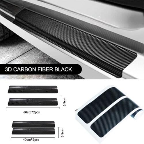 4pcs Carbon fiber Door Sill Scuff Car Door Plate Car Stickers For Opel Astra H G J Insignia Mokka Zafira Corsa Vectra C D Antara