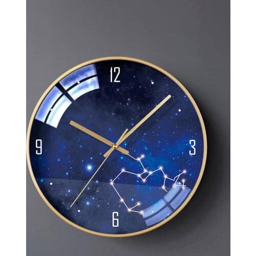 Free Shipping Lemon Tree Wall Clock Fashion Cool Starry Clock Modern Simple Wall Decorative Wall Watch Nordic Quartz Clock