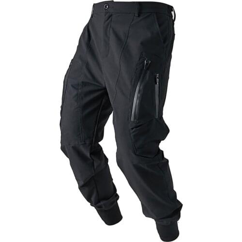 Pupil travel x Comback x Enshadower Techwear Mens Black Tactical Molle Cargo Jogger Pants Hip Hop Style Punk Fashion киберпанк