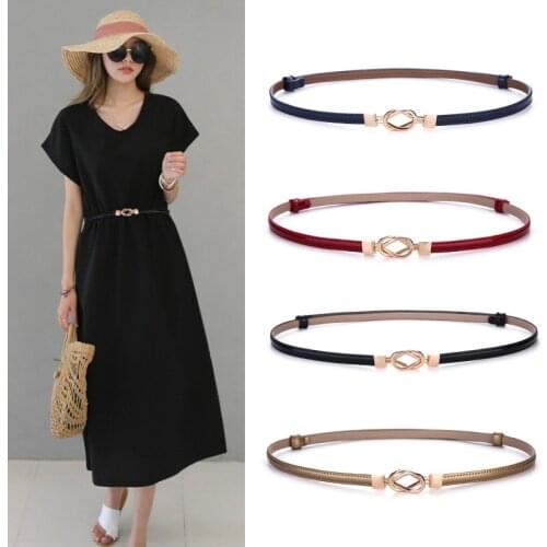 2020 Genuine Leather Decorative Belt Lady Lacquer High Quality Dress Accessories Womens Belts Gold Waist Belt Chain Jewelry