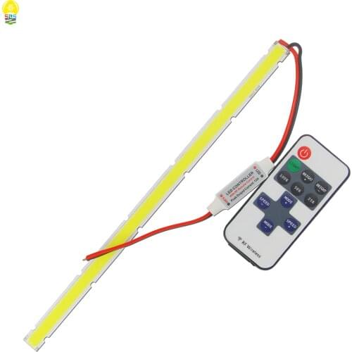 Dimmable 250*12mm 10W 1000LM DC 12V COB LED Strip Light source With RF Remote controller Warm Natural Cold White COB