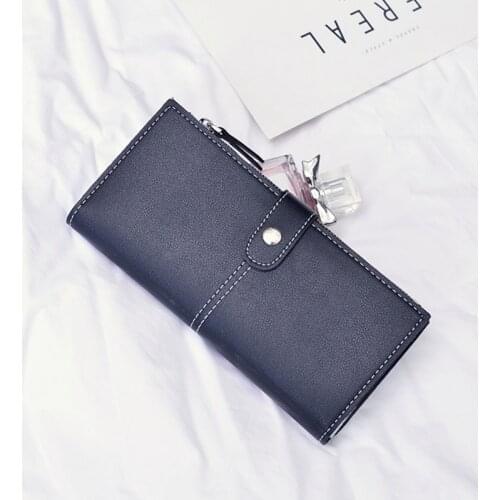 Minimalism PU leather Long Wallet Women Purses Coin Card Holder Female Wallets Money Bag