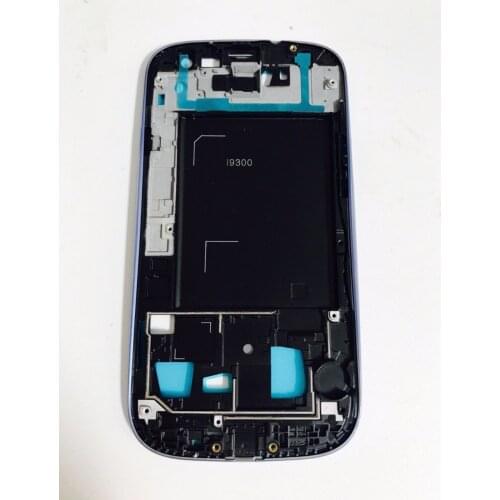 For Samsung Galaxy S3 GT-I9300 Silver/Blue/Black/Brown Color LCD Front Faceplate Housing(No Power Or Volume Button Include)