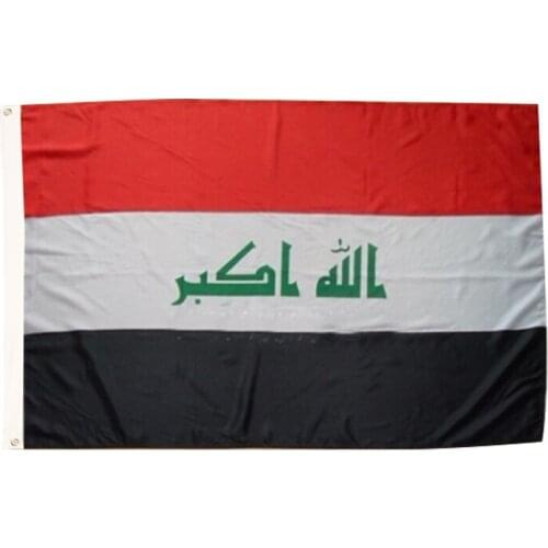 Iraq flag 3ft*5ft 90*150cm bandera polyester Flying