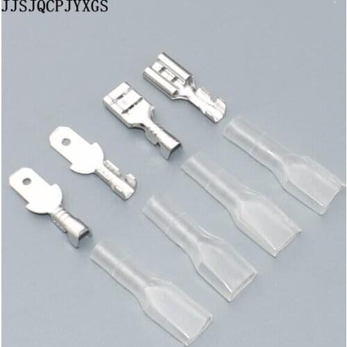 JJSJQCPJYXGS 4.8mm Crimp Terminal +Female Spade Connector + Male Spade Connector+ Case