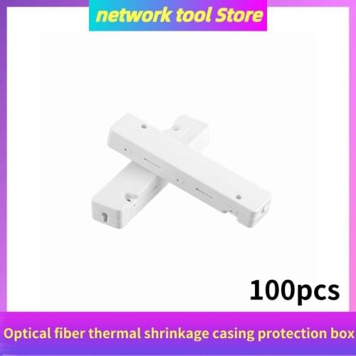 100pcs square fiber protection box leather cable protection box heat shrinkable tube welding protection box