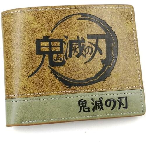 Anime Demon Slayer: Kimetsu no Yaiba Short Wallet Kamado Tanjirou Synthetic Leather Purse