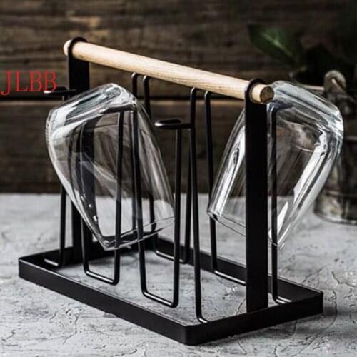 Kitchen Utensils Wrought Iron Cup Holder Creative Household Drain Cup Shelf For Kitchen Cup Storage Rack Hanging Drainer Storage