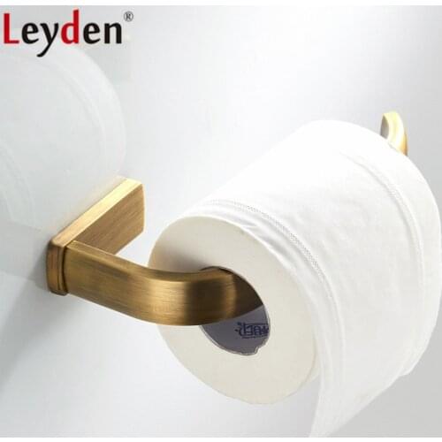 Leyden Wall Mounted Antique Brass Toilet Paper Holder Tissue Holder Lavatory Roll Paper Holder For Bathroom Accessories