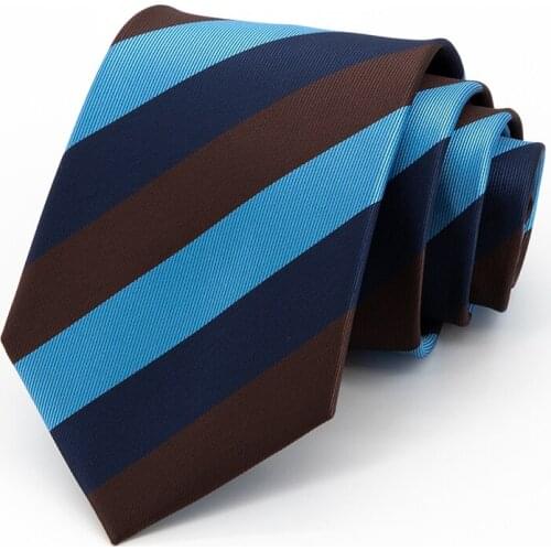 New Arrivals High Quality Striped 8CM Tie for Men Mariage Business Dress Office Necktie Cravate Wedding Gifts With Box