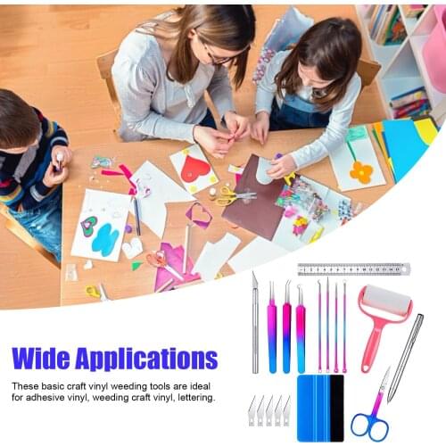 Craft Vinyl Tools Set 14 Pieces Weeding Tools Kit Accessories For Lettering Adhesive Vinyl Weeding Craft Vinyl Valuable