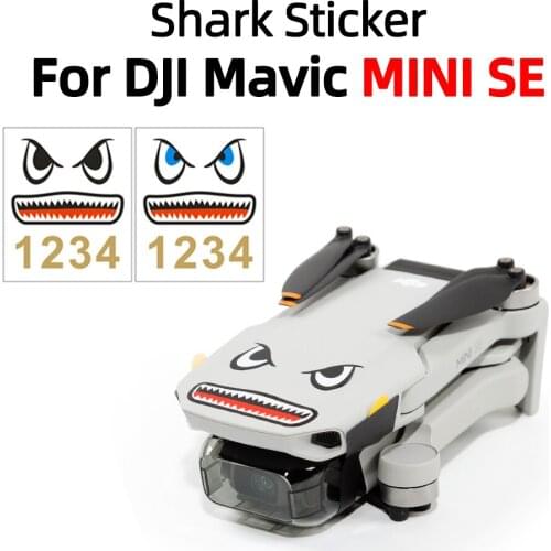 DJI Mavic mini se Shark Sticker Drone Body Sticker Aircraft Adhesive Decals Skin waterproof Skin for dji mini se Accessories