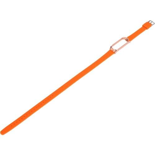 New Metal Buckle Shell Long Silicone Strap Wristband For Xiaomi Smart Bracelet 3/4 Buckle Metal Strap (Black/Bue)