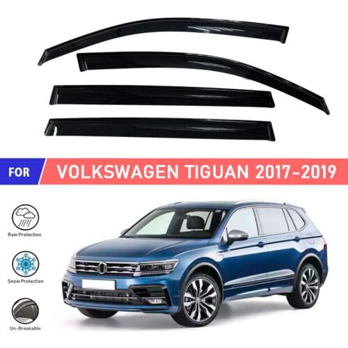 Window deflector for Volkswagen Tiguan 2017- car window deflector wind guard vent sun rain visor cover car styling decoration