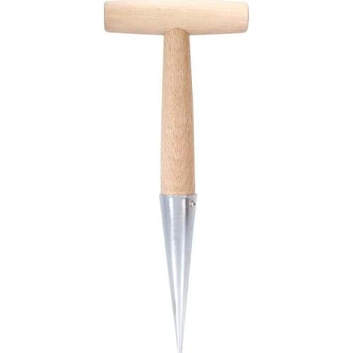 Seedling Dibber Garden Dibber Durable T-Shape Stainless Steel for Home Planting