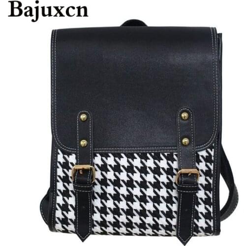 Brand high quality leather backpack classic British style young girl school bag luxury designer fashion zipper travel backpack