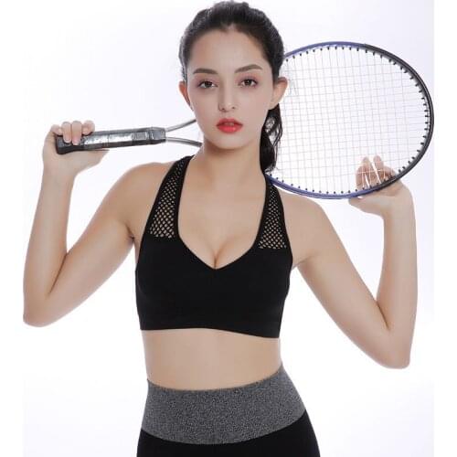 Sports Bra For Women Fitness Top High Impact Yoga Bra Sport Shockproof Bra Hollow Out Workout Gym Yoga Tops Push Up Sportswear
