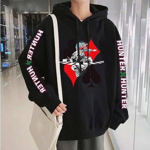 Anime Hisoka Morow - Hunter X Hunter Hoodies Loose Streetwear Woman Harajuku Men Pullover Oversized Streetwear Hoodies