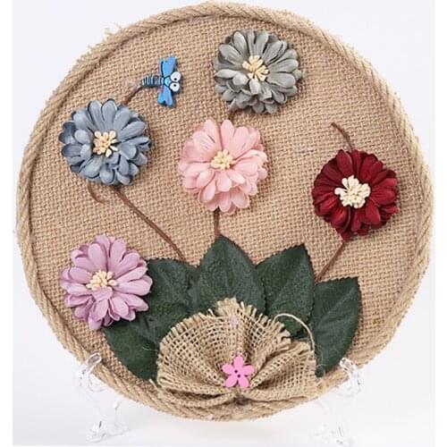 Three-dimensional wall hanging decoration combination background wall painting hemp rope disc DIY decoration kindergarten handma