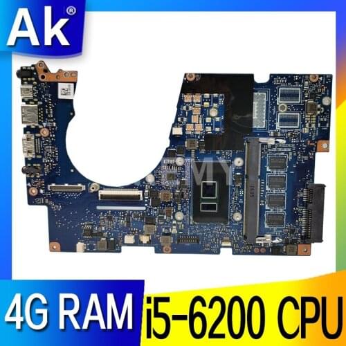 UX303UA Motherboard i5-6200 CPU 4GB RAM For Asus ZenBook UX303UA UX303U UX303UB Ultrabook motherboard UX303UA Mainboard Test ok