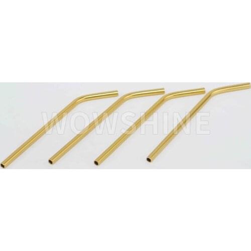 WOWSHINE new golden aluminum bent drinking straws 10pcs/lot food grade juicy straws 8mm*215mm
