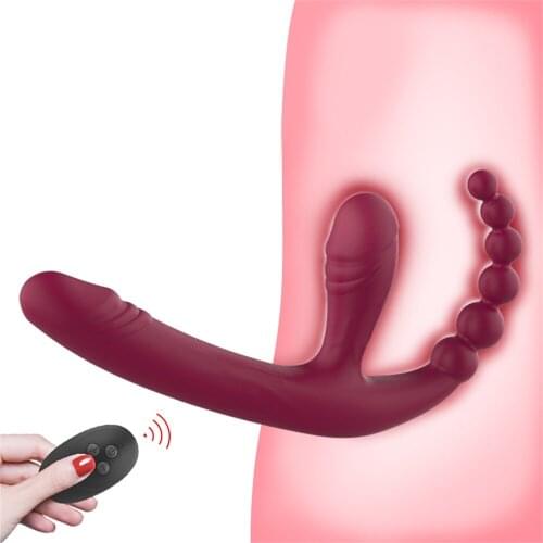Strapless Strapon Dildo Vibrator Big Butt Plug Anal Toys For Adults Strap-on For Sex Lesbian Double Dildo Vibrators For Women