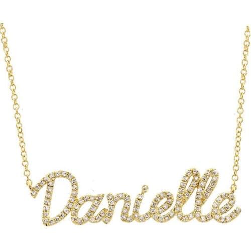 DUOYING Women Custom Necklace Personalized Name Necklace Gold Color Copper Alloy Letter Pendant Necklace For Christmas Gift