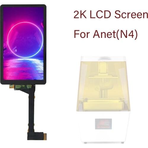 5.5 Inch 2560x1440 LCD Screen for Anet N4 For Anet (N4)3D Printer 2K Replacement LCD Screen with Tempered Glass Film LS055R1SX03