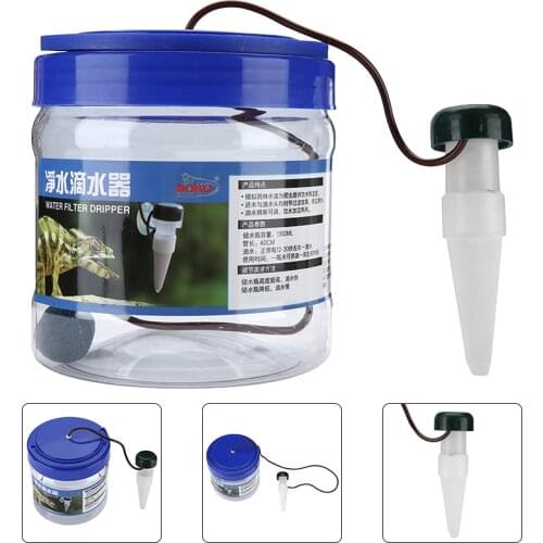 1pc Water Filter Dripper Reptile Drinking Water Lizard Chameleon Dispenser Terrarium Habitats Pet Supplies