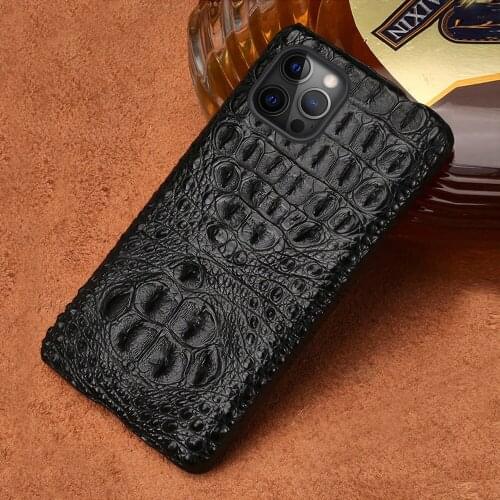 100% Crocodile Genuine Leather Phone Case for iPhone 12 Pro Max Luxury Fundas FOR iphone 11 Pro Max XR XS Max XR 8 Plus 7 Plus