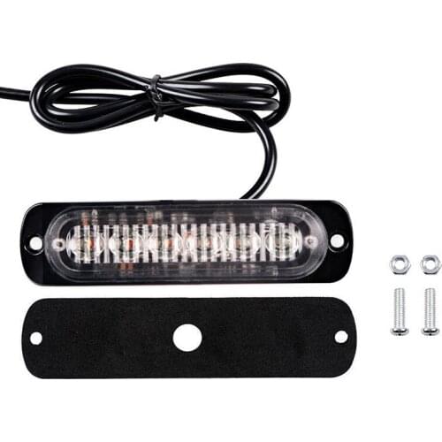 2pcs car Truck grill Emergency Side Strobe Signal warning flashing led lights white blue Amber 6000k DC 12V 24v lamp for toyota