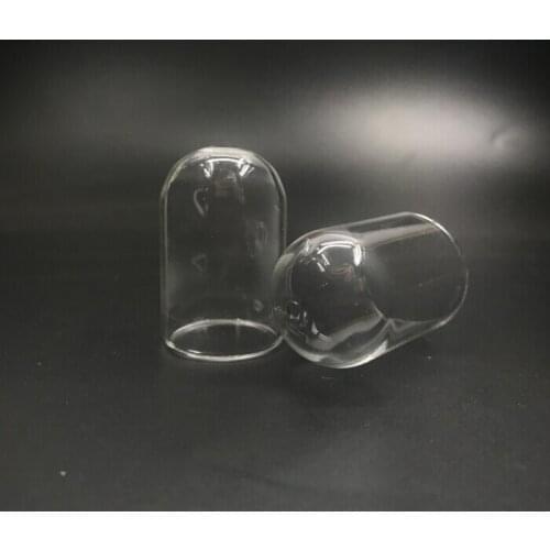 38x25mm Clear empty glass Message Bottle Tube bell jar glass vial cover dome globe bubble necklace pendant accessories 500pcs