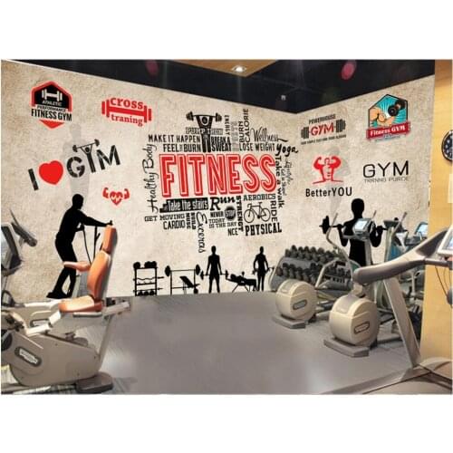 3d photo wallpaper custom mural Nostalgic retro sports gym living room home decor 3d wall murals wallpaper for walls 3 d