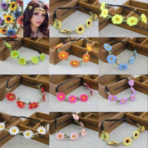 5 pcs Women Beach Floral Fascinators Wedding Bridal Decoration Flower Hair accessories Headbands artificial flowers