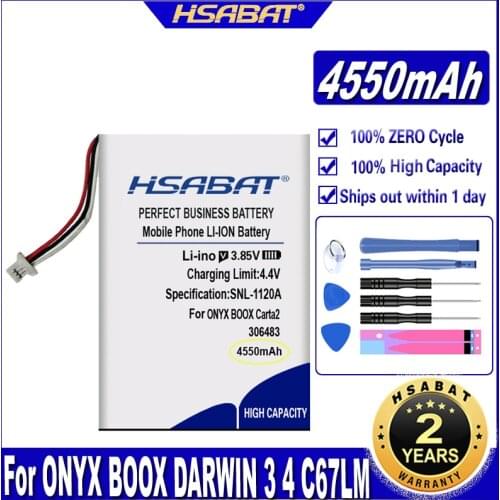 4550mAh for ONYX BOOX DARWIN 3 4 C67LM E-BOOK ONYX BOOX Carta2 C67ML C63ML T76ML T76SML C65ML C65HD T68 N96C/ML Battery