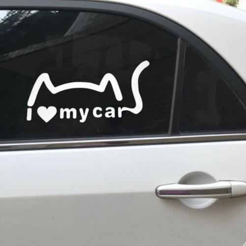 Car Sticker I Love My Car 3D Sticker Auto Body Rearview Mirror Sticke Funny Cute Auto Decorations Decals For Car Accessories