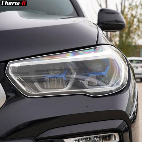 Car Front Light Transparent TPU Sticker Headlight Protective Film For BMW X5 F15 G05 X3 F25 G01 F26 X6 F16 G06 G02 X1 X2 F48 F39